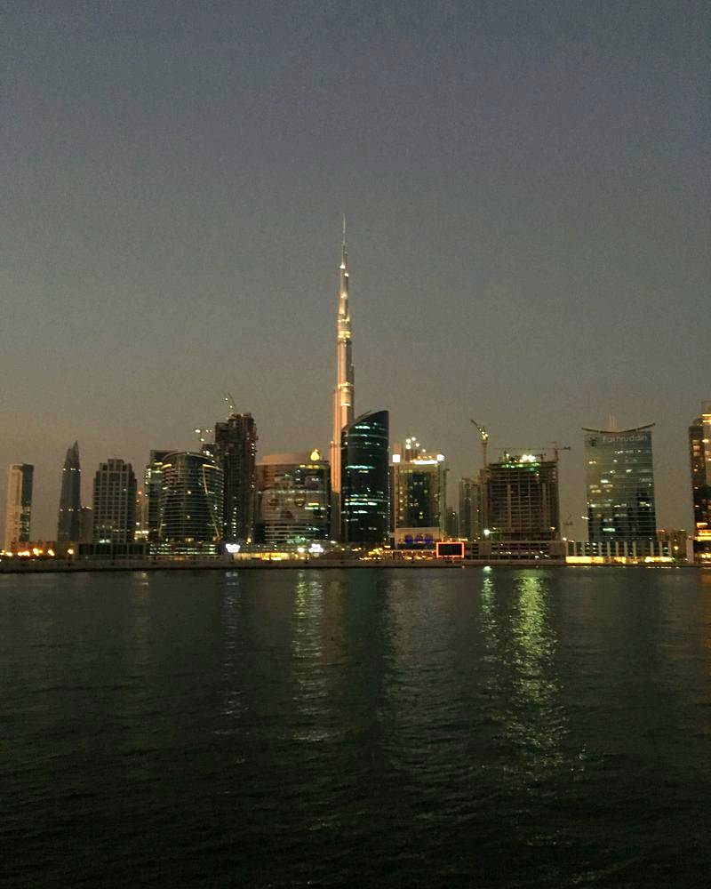 Dubai skyline at dusk